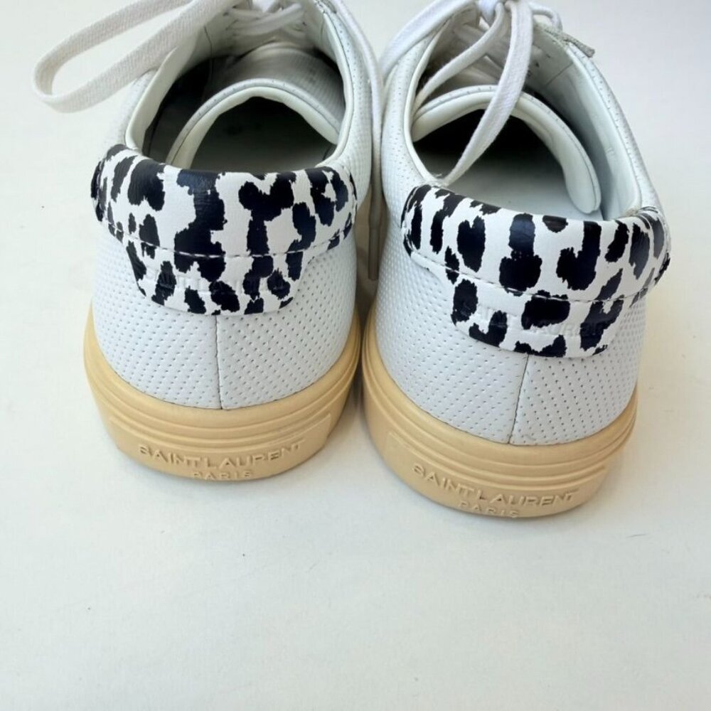 Saint Laurent Low-Top Lace-Up Sneakers White Women’s Size 37 - Picture 4 of 14